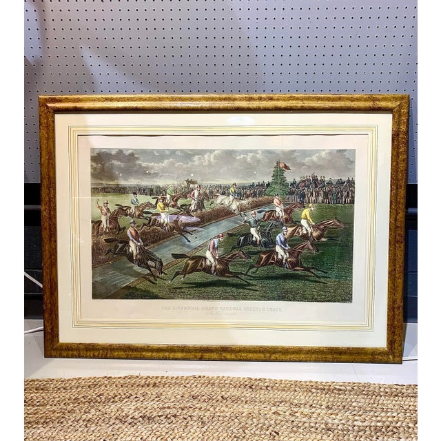 19th Century Charles Hunt Equestrian Racing Print, “The Water-Jump”, Framed For Sale - Image 12 of 12