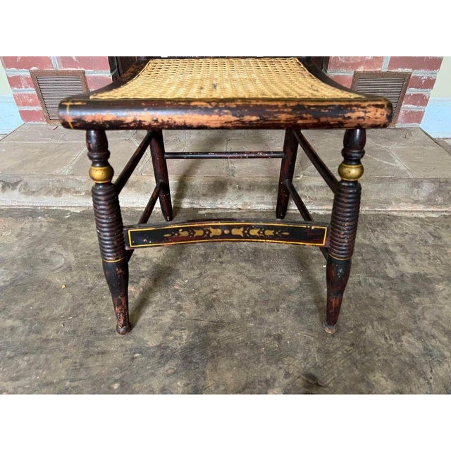 19th Century Antique American Paint-Decorated. Cane Seat "Fancy" Chair Baltimore classical “Fancy” painted side chairs...