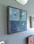 Contemporary 'Geometric Collage in Blues' Original Abstract Mixed Media Painting by British Artist Dave Boyd, Framed For Sale - Image 4 of 10