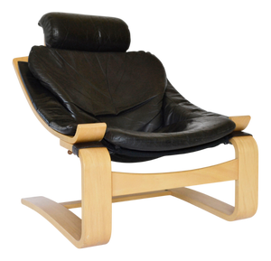 Vintage Leather Kroken Lounge Chair by Åke Fribytes for Nelo Mobel, 1970s