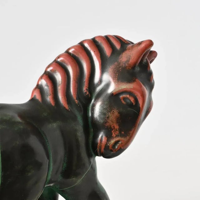 Art Deco Horse Figurine attributed to Paul Dresler for Grootenburg, 1930s For Sale - Image 3 of 11