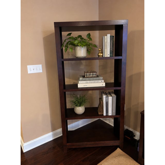 Ethan Allen “Transom” Étagère Bookcase – Dark Wood, Open Back Shelving For Sale In Washington DC - Image 6 of 8