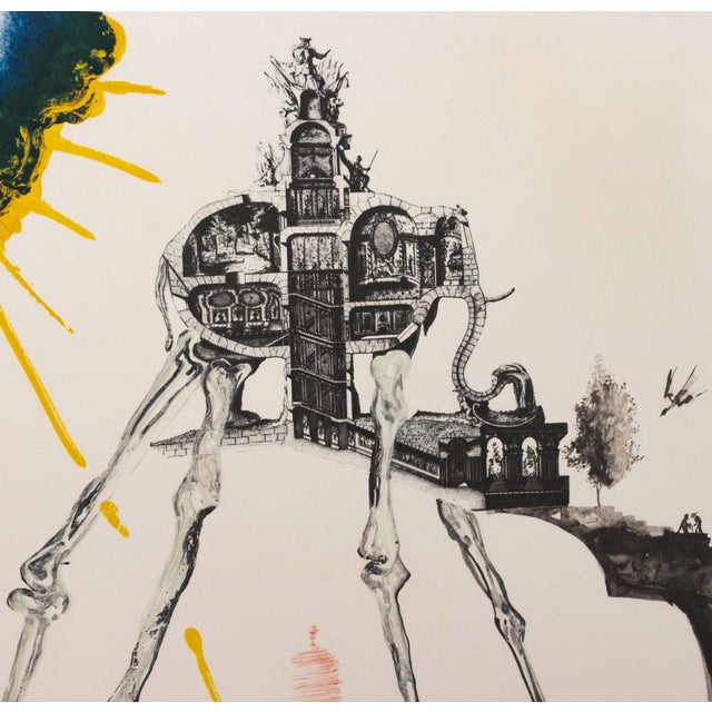 Salvador Dalí Salvador Dali "Space Elephant" Etching, 1971 For Sale - Image 4 of 10