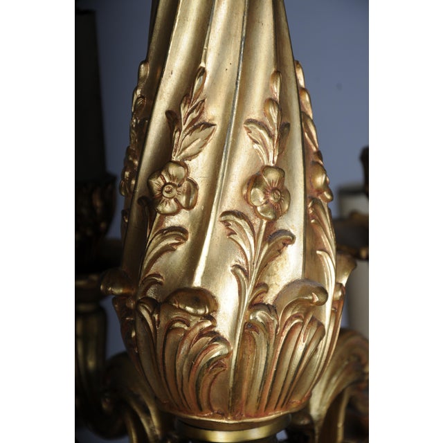 Metal 19th Century Gilt Bronze Chandelier, France, 1890s For Sale - Image 7 of 15