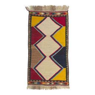 Late 20th Century Vintage Persian Shiraz Kilim Rug, 02'06 X 04'08 For Sale