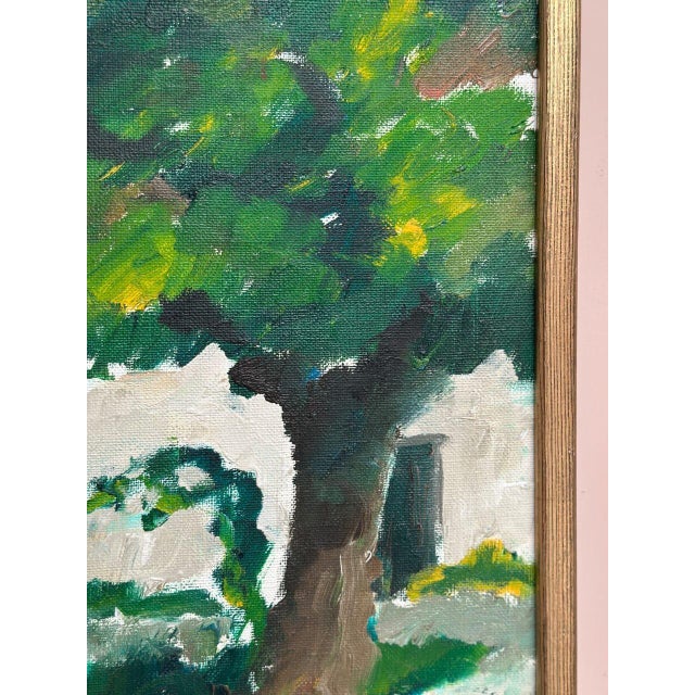Karl Bertil Lundh, Tree by House, 1960s, Oil on Canvas, Framed For Sale - Image 9 of 13