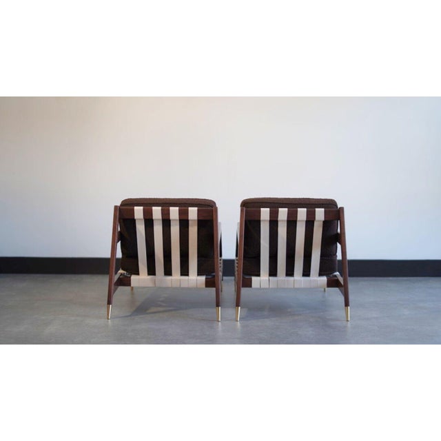 Mid 20th Century Walnut Lounge Chairs by Edmond J. Spence, Circa 1950s For Sale - Image 5 of 10