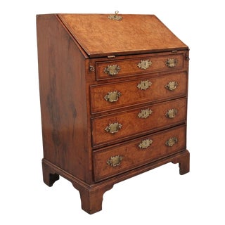 18th Century Walnut Bureau, 1780 For Sale