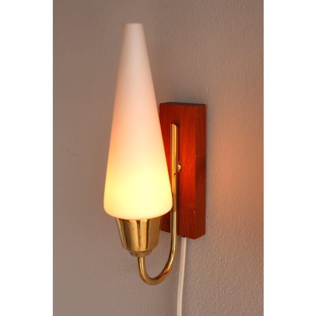 Mid-Century Modern Mid-Century Scandinavian Modern Wall Lamps with Teak Panels attributed to Örsjö, Set of 2 For Sale - Image 3 of 13