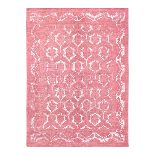 Pasargad Home Lahore Coral Wool Area Rug- 8' 8" X 11'11" For Sale