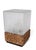Mid 20th Century Danish Modern Cork and Glass Table Lamp For Sale - Image 9 of 17
