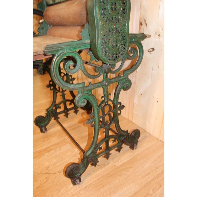 Green Antique Cast Iron Sheet Press For Sale - Image 8 of 11