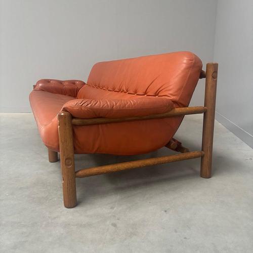 Animal Skin Brutalist Brazilian Leather Lounge Sofa, Germany, 1960s For Sale - Image 7 of 15