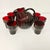 Art Deco Early 20th C Antique Art Deco Boho Chic Ruby Red Glassware Set - 7 Pieces. For Sale - Image 3 of 18