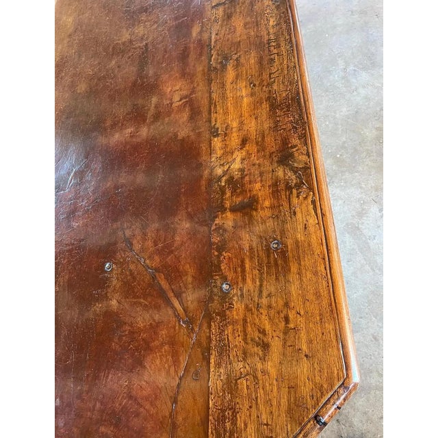 Brown Italian Walnut Fratino Dining Table with Lyre Legs, 18th Century For Sale - Image 8 of 13