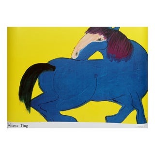 Walasse Ting, Blue Horse, Print For Sale
