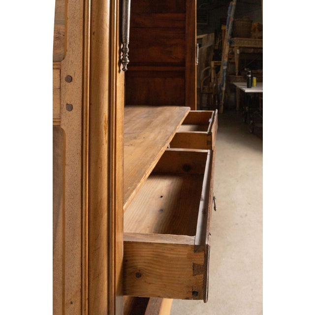 Antique French Provencal Walnut Marriage Armoire, Circa 1800 For Sale - Image 16 of 18