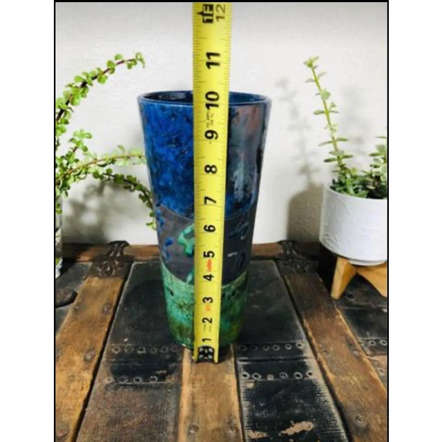 1990s Vintage Moody Post Modern Clay Pottery Vase For Sale - Image 5 of 9