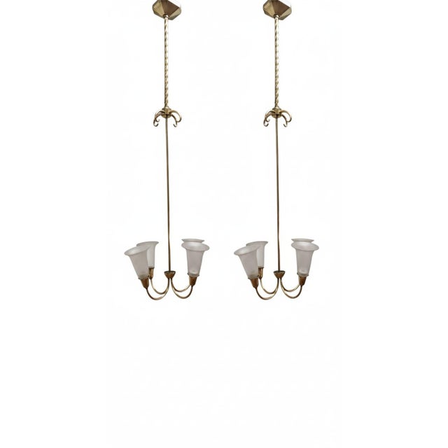 Vintage Pendant Lamps, 1940s, Set of 2 For Sale - Image 17 of 17