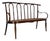 Italian Wood and Vienna Straw Bench, 1970s For Sale