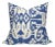 Island Ikat Pillow Cover in Royal Blue, 20x20 Pillow For Sale