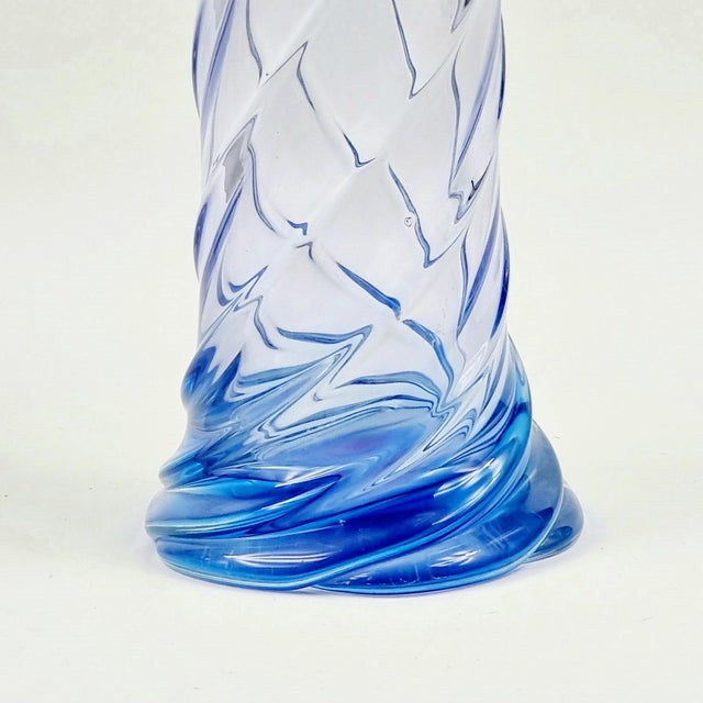Glass Large Mid-Century Modern Twisted Murano Glass Vase from Fratelli Toso, Italy, 1960s For Sale - Image 7 of 10
