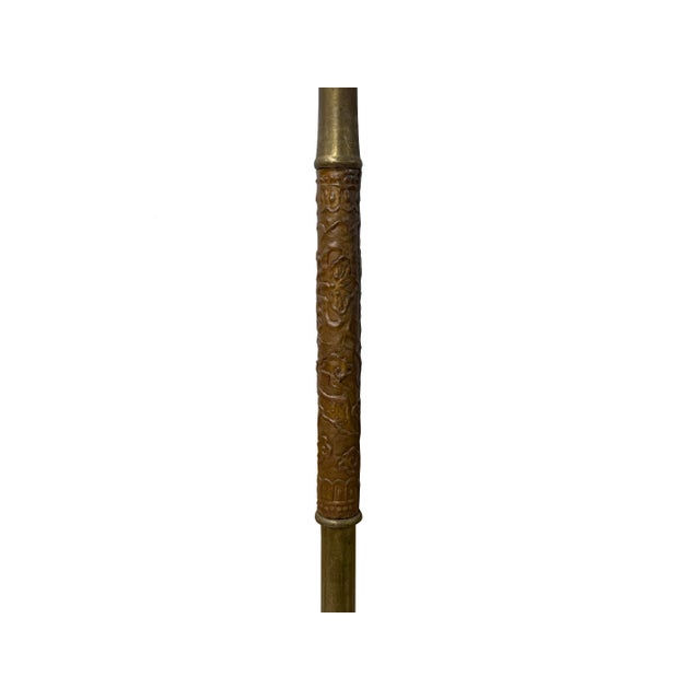 Vintage Metal Goat Head Shape Handle Walking Stick For Sale In San Francisco - Image 6 of 9