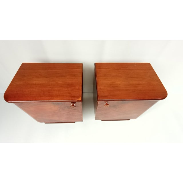 Mid-Century Modern Bedside Tables by Jindřich Halabala for Up Závody, 1960s, Set of 2 For Sale - Image 3 of 12