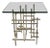 Modern Paul Ferrante Mondrian Silver Gilt Metal Side Table For Sale
