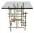 Paul Ferrante Mondrian Silver Gilt Metal Side Table For Sale
