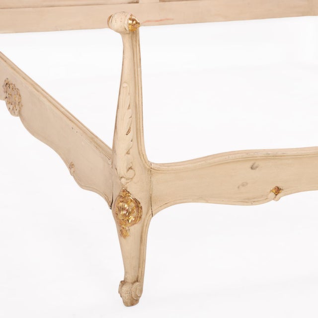 A French Louis XV Style Painted Full Size Bed, C. 1930. For Sale - Image 9 of 9