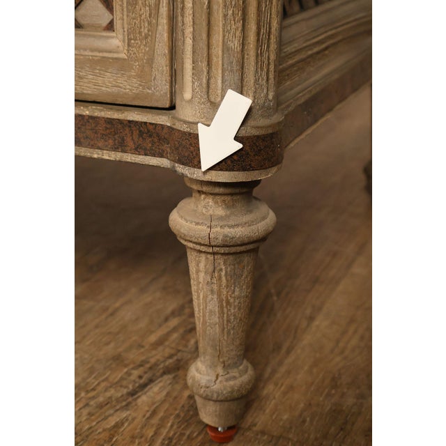 Gray Restoration Hardware Treillage Collection Louis XVI Style Latticework Double Dresser For Sale - Image 8 of 18