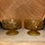 Mid-Century Modern Vintage Set of Two Depression Glass Amber Colored Sherbet Serving Dishes For Sale - Image 3 of 7