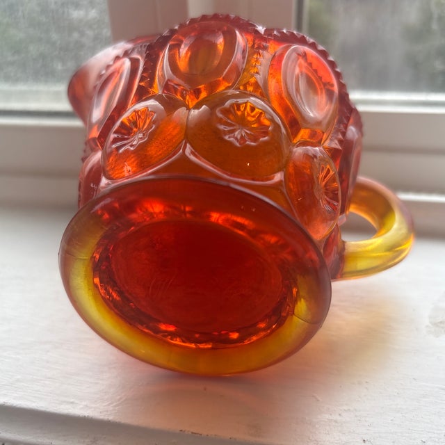 LE Smith Moon and Stars Amberina Creamer