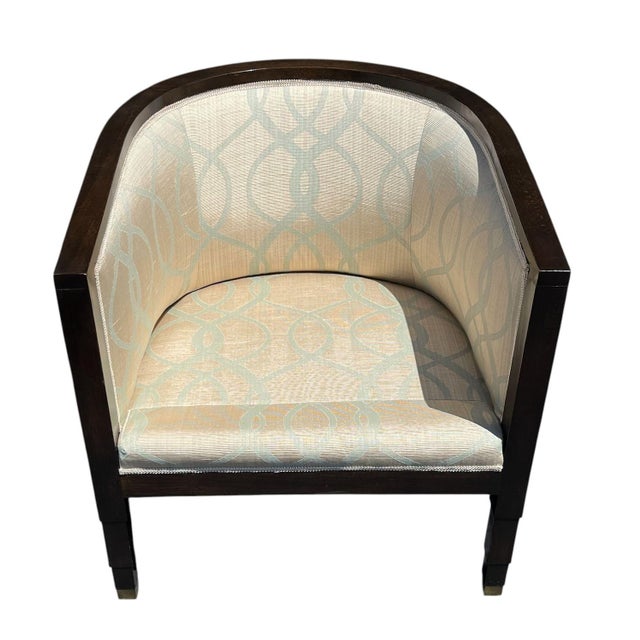 Late 20th Century Pair of Art Deco Style Tub Chairs With Loose Cushions For Sale In Tampa - Image 6 of 17