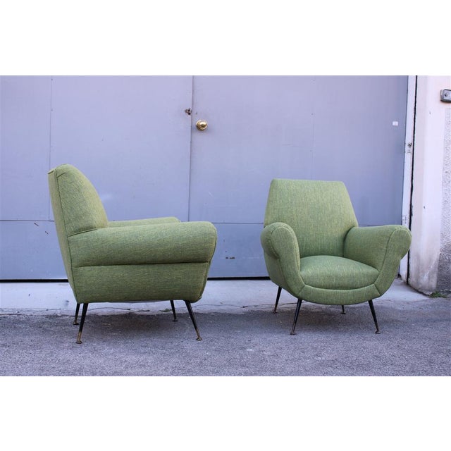 Metal Set of Armchairs by Gigi Radice for Minotti, 1950s For Sale - Image 7 of 15