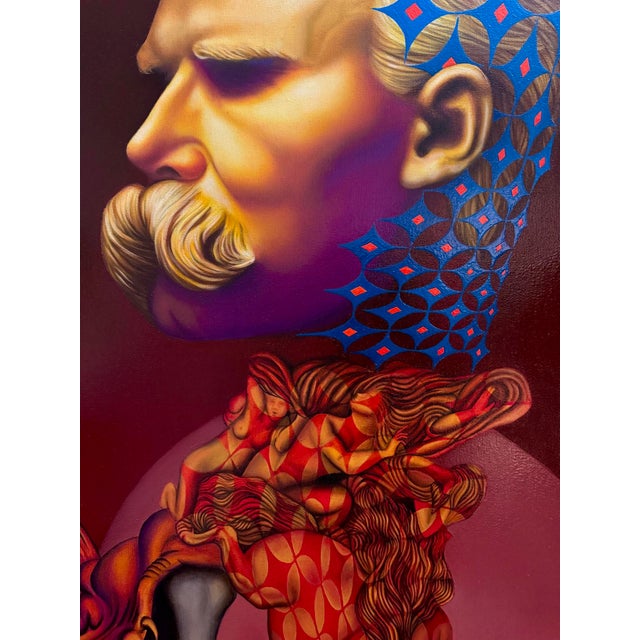 Beni, Nietzsche, 2023, Oil on Canvas For Sale - Image 4 of 5