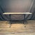 Mid 20th Century French Marble Top Bistro Cafe Console Table or Writing Desk With Iron Base For Sale - Image 9 of 12