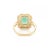 Bewitching Elate Ring With Emerald & Double Halo Diamonds Size 7 For Sale In New York - Image 6 of 10