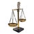 Mid Century Scales of Justice Brass Marble Desk Sculpture 13" For Sale In San Francisco - Image 6 of 13