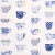 Sample - Schumacher Onie's Teacups Wallpaper in Porcelain For Sale