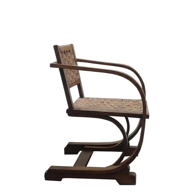 1950s Wooden Armchair from Bas Van Pelt, 1955 For Sale - Image 5 of 11