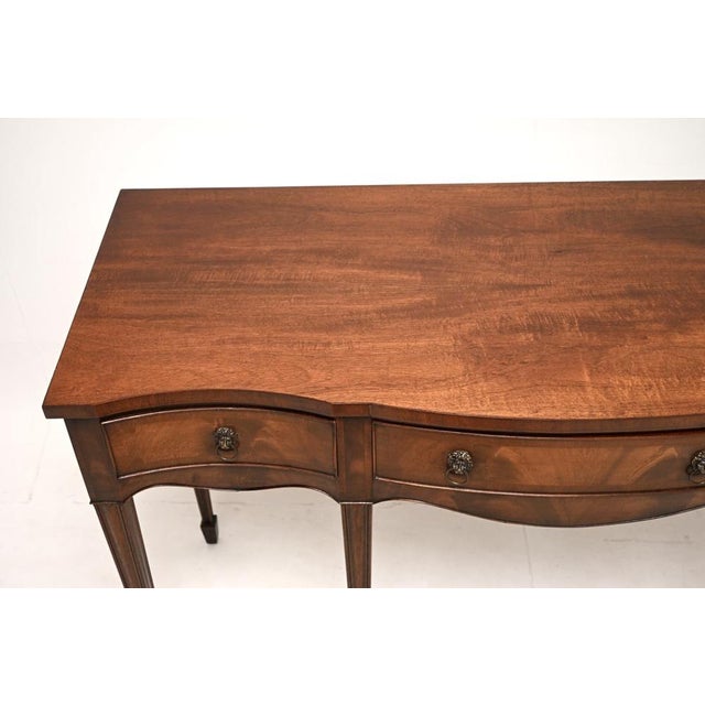 Vintage Georgian Style Inlaid Console Table, 1930 For Sale - Image 4 of 9
