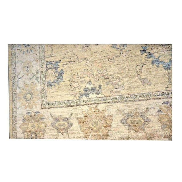 21st Century Turkish Oushak Wool 10x13 Gold, Ivory & Charcoal Handmade Area Rug #1144141 For Sale - Image 9 of 11