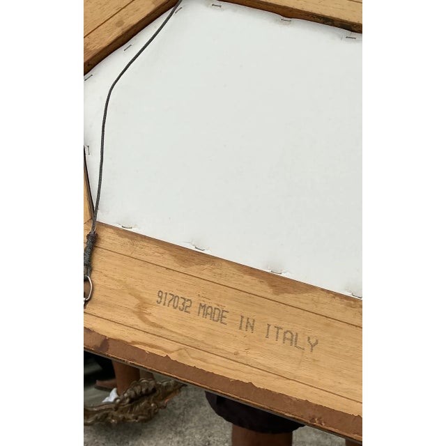 Vintage Italian Hexagonal Carved Wood Mirror For Sale - Image 11 of 12