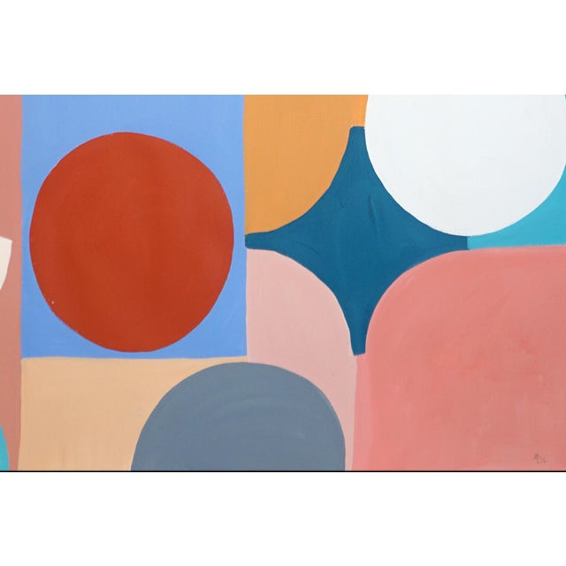Paper 2026, Geometric Shapes Painting, Art Deco Diagramas, Acrylic Paint on Watercolor Paper, Vivid Tones by Natalia Roman For Sale - Image 7 of 8