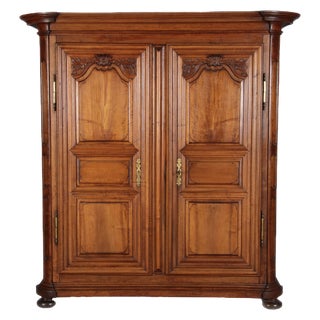 Baroque Wardrobe in Walnut, 1750s For Sale