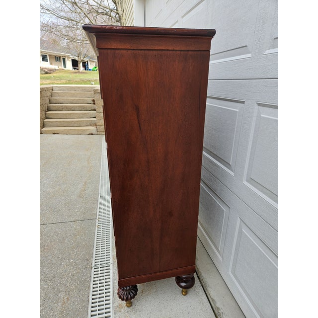 Wood Baker Furniture Milling Road Mahogany Tall Dresser For Sale - Image 7 of 13