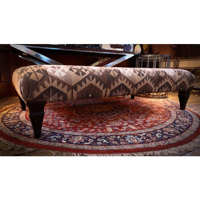 Large Brown Kilim Ottoman from John Sankey, 2010s For Sale - Image 6 of 11