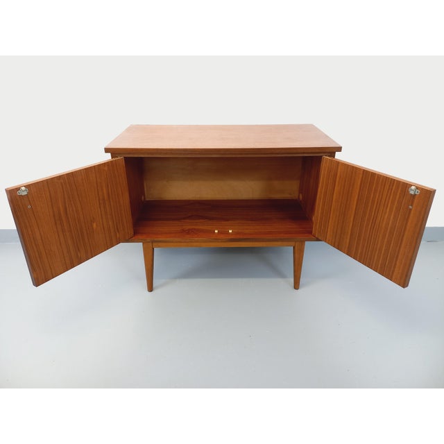 Tan Small Vintage Scandinavian-Style Teak Sideboard, 1960s For Sale - Image 8 of 15